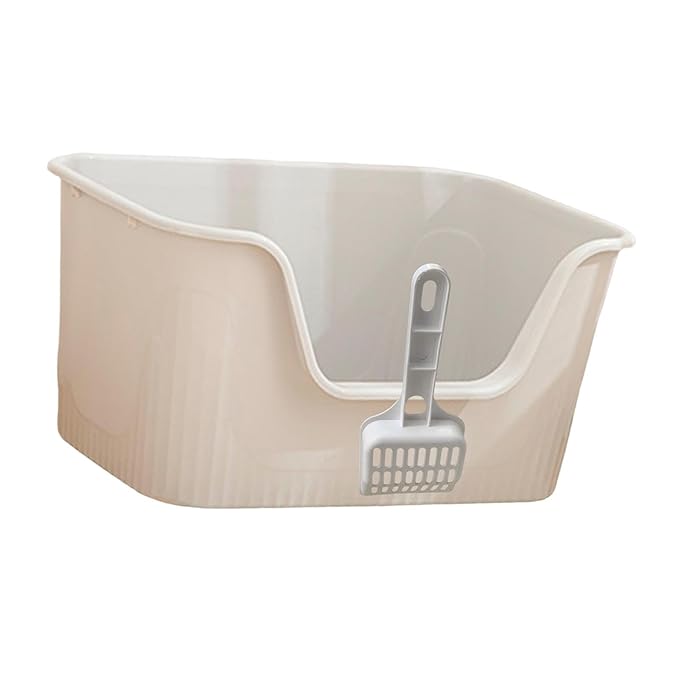 Open Top Cat Litter Basin Heighten Kitty Litter Pan Bedpan Cat Toilet Sand Box